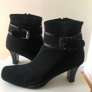 Aerosols Cinch of Luck Black Fabric Ankle Boot 8